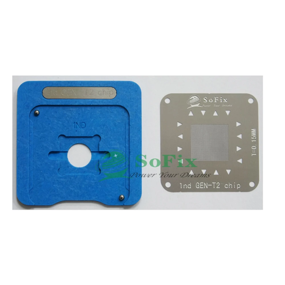 Sofix 로직 보드 BGA reballing Macbook Pro 15인치 16인치 A1990 A2141 FCH PCH Reballing Jig 및 T2 스텐실용 자기 스텐실