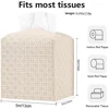 PU Leather Square Tissue Box Four-Color Weaving Pattern Large-Capacity Drawer Box Home Storage Supplies Foldable Kitchen Tools 2