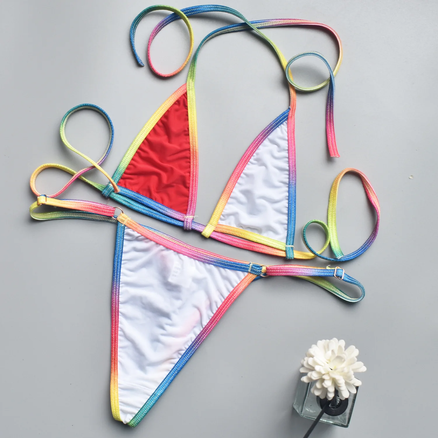 Set bikini sexy donna in mesh trasparente completo intimo_voghion.com