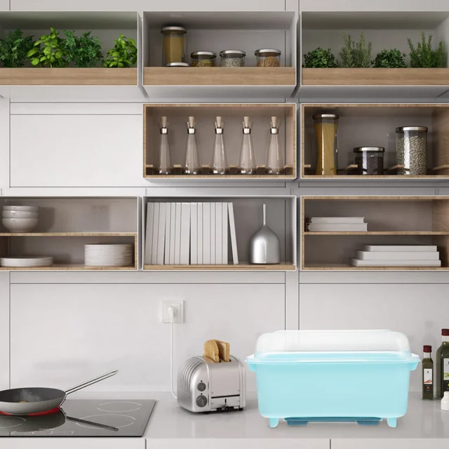 깔끔하고 위생적인 주방을 위한 플라스틱 접시 건조 랙 거치대