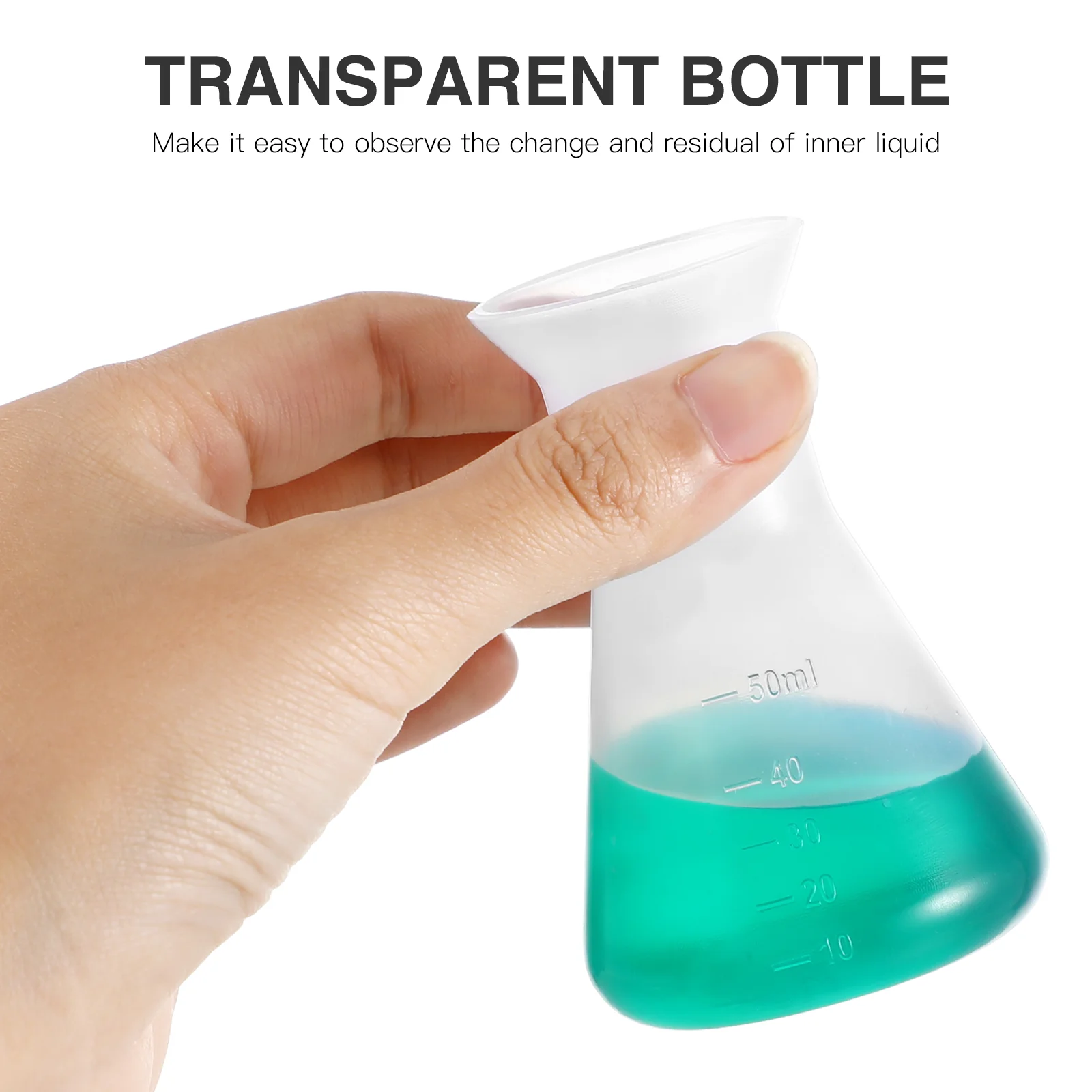 Plastic Erlenmeyer Flask Laboratory Cone Bottle Measuring Bottles Tools for Experiment Conical lab glass supplies lab volumetric flask lab reagent bottle lab collecting bottle