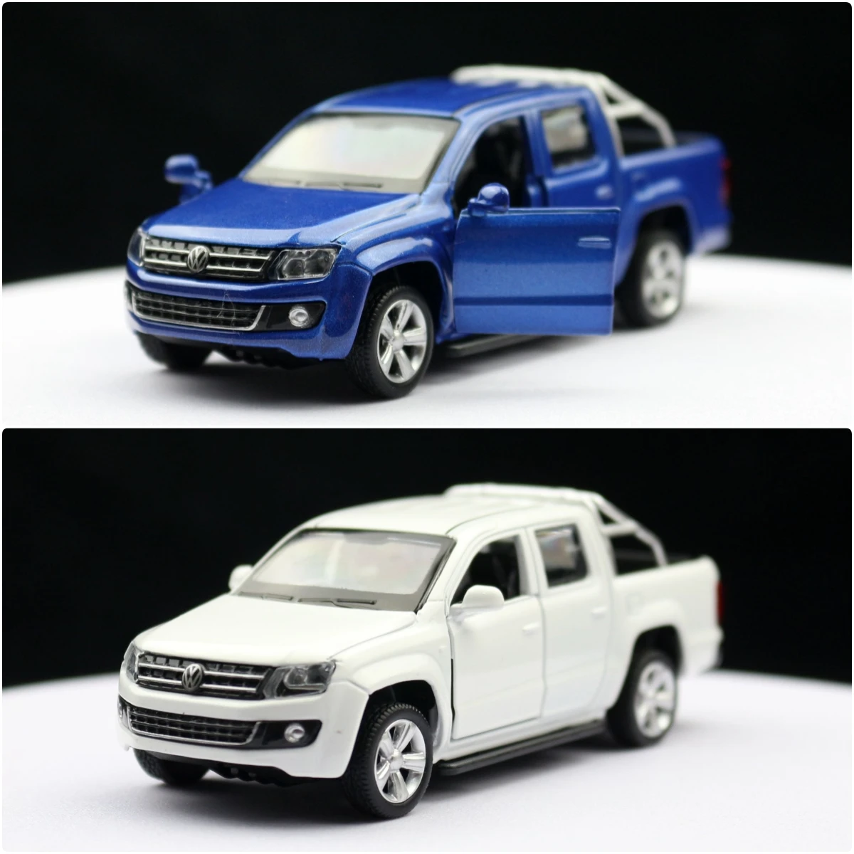 1/46 Volkswagen Amarok Pickup Truck Toy Car Model for Children Diecast Metal Off Road Miniature Pull Back Collection Gift 3