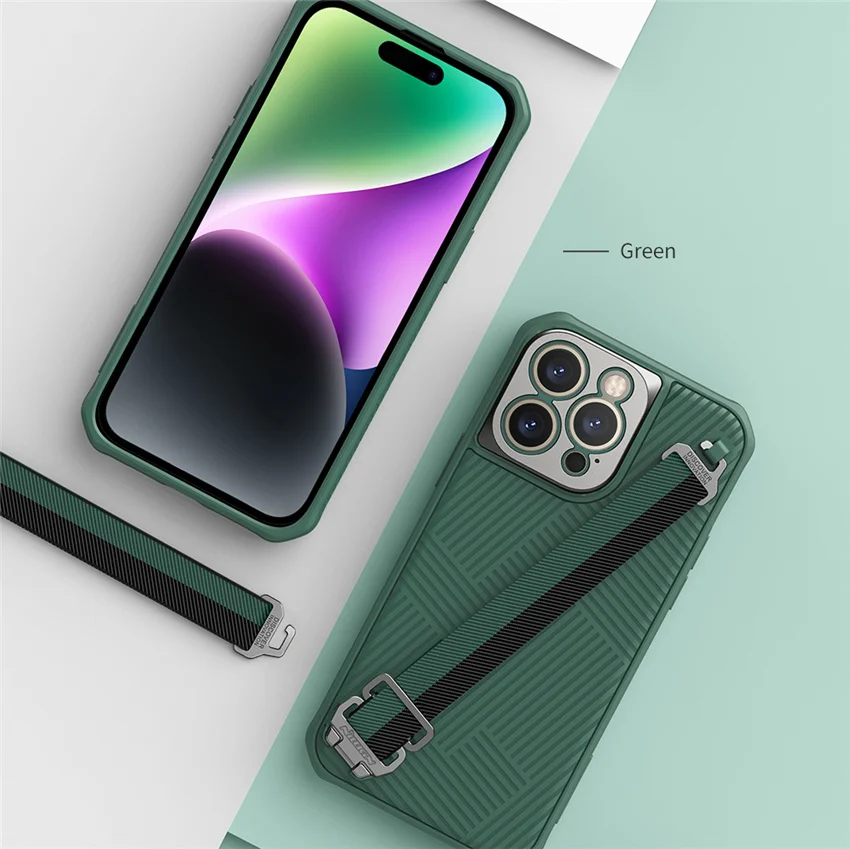 NILLKIN-funda con correa para iPhone 14 Pro Max, carcasa con correa de  cuerda, estilo Casual deportivo a la moda para iPhone 14 Plus, cubierta  magnética - AliExpress