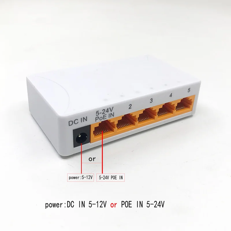Network Switch 1PCS 100Mbps 5 Ports Mini Fast Ethernet LAN RJ45 Network Switch Switcher Hub VLAN Support