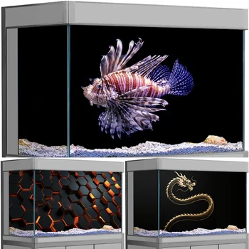 3D Lionfish Aquarium Background Sticker 1