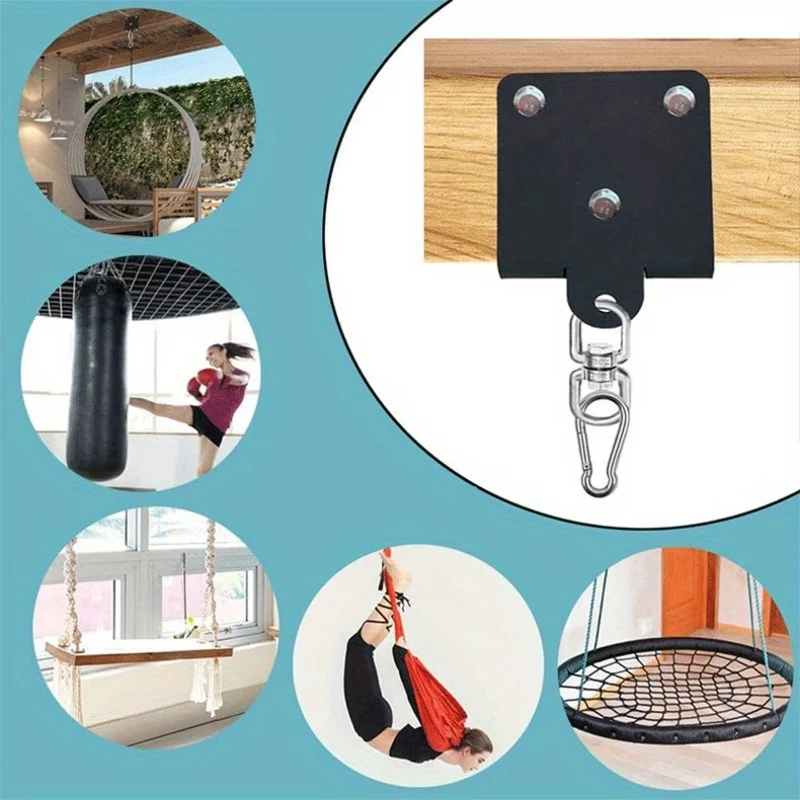 360° Swivel Heavy Duty Punching Bag Bracket Wall Mounted Training Sandbag Hooks Ceiling Mount Beam Wood Hook Fitness Accessories