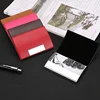 Laser Engraved LOGO Luxury Aluminum PU Men's Credit Card Business Card Holder Pocket Business RFID Wallet Travel Card Holder 3