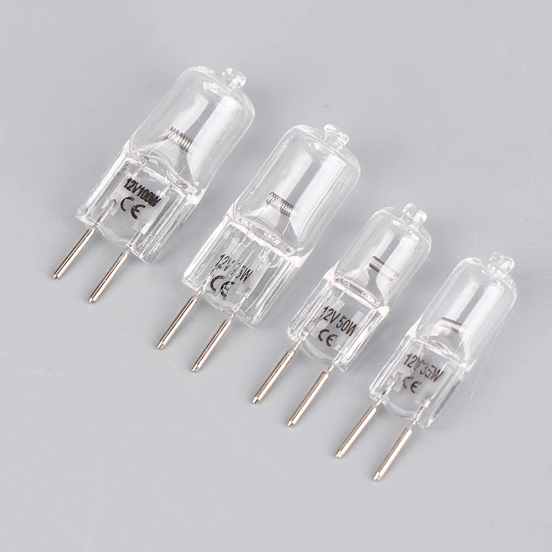 1PC 12V G6.35 35W 50W 75W 100W Halogen Lamp Beads Suitable For Aromatherapy Lamp Crystal Projector 2pin Bulb