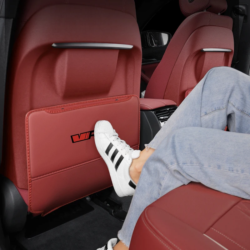Skoda VRS Octavia Fabia Rapid Superb Karoq Kodiaq Citigo Kamiq Car Seat Backrest Anti-kick Pad Seat Back Organizer Storage Bag