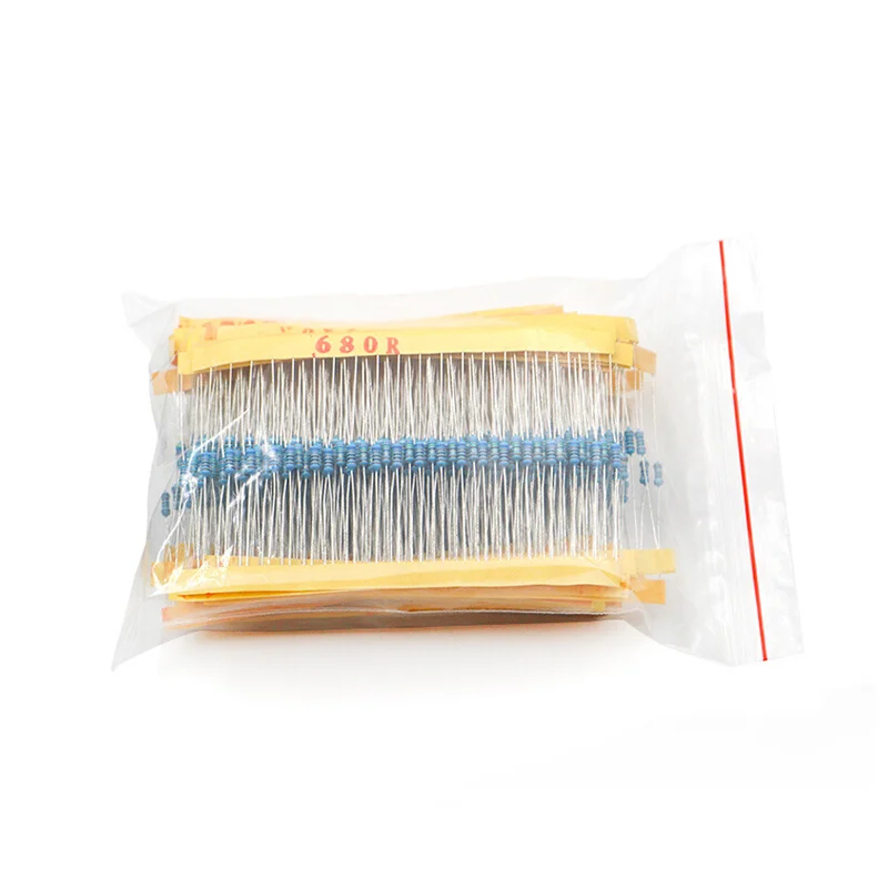 300pcs 600pcs 1/4W Resistance 1% 30 Kind Each 10pcs/20pcs Film Resistor Assorted Kit with box