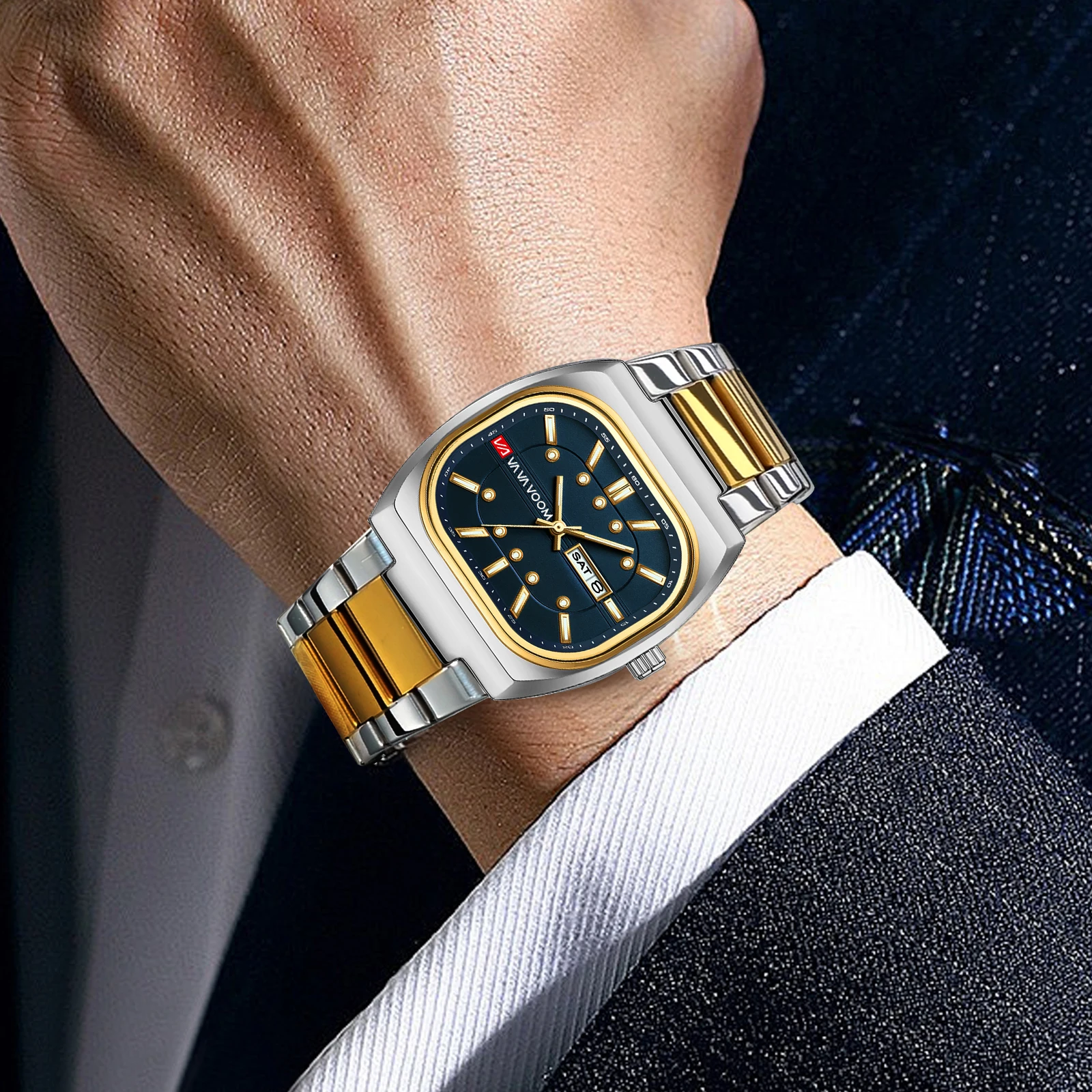 Hot selling 2026 Top Brand Quartz Watches Men 40mm Square Movement Analog Diving Series Clock Silver Steel Watch for Men montre - 6