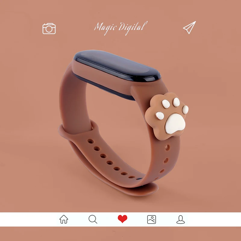 Per Mi Band 7 Cinturino Braccialetto Per Mi Band 6 5 4 3 Cinturino Nfc Cinturino In Silicone Bambola Creativa Smart Sostituzione Braccialetto Regalo