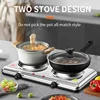 Electric Hot Plate for Cooking, Infrared Double Burner, 2000W Portable Electric Stove Double Burner 3