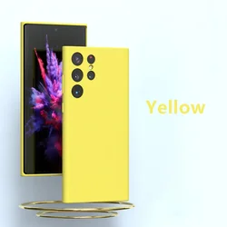 Premium Liquid Silicone Shockproof Full Cover Case - Soft and Durable Protection - S21 (Yellow)