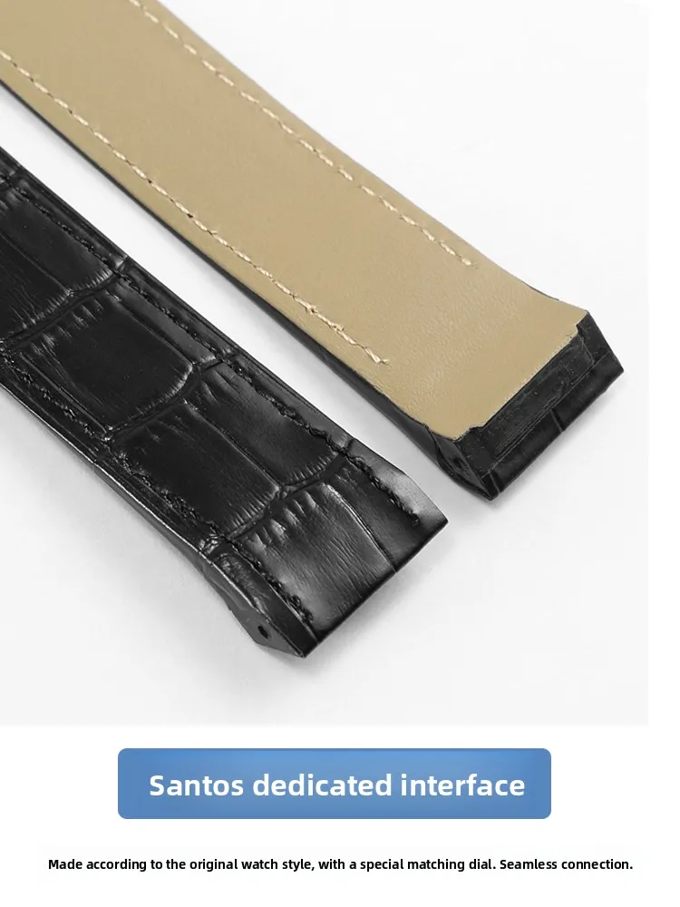 Premium Leather Watch Strap for Men's Cartier Santos 100 - 20/23mm