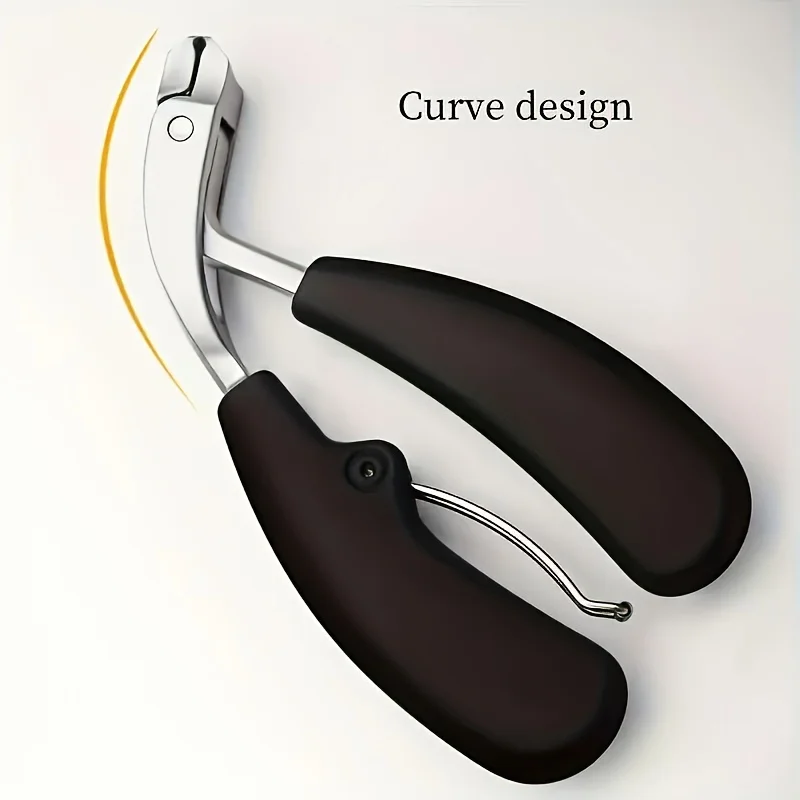 1pcs Modern Stainless Steel Fingernail Clippers with Concave Blade, Heavy-Duty Nail Clipper with Curved Design, Large Opening 6