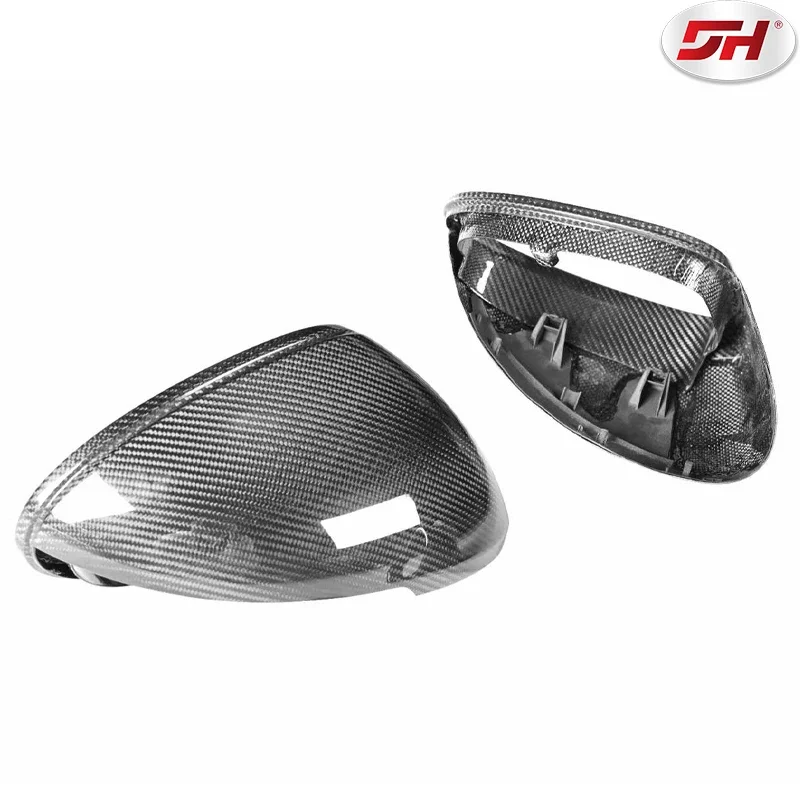 

Car Dry Carbon Fiber Rearview Mirror Housing Replacement for MACAN 2014-UP（Left-hand Drive）