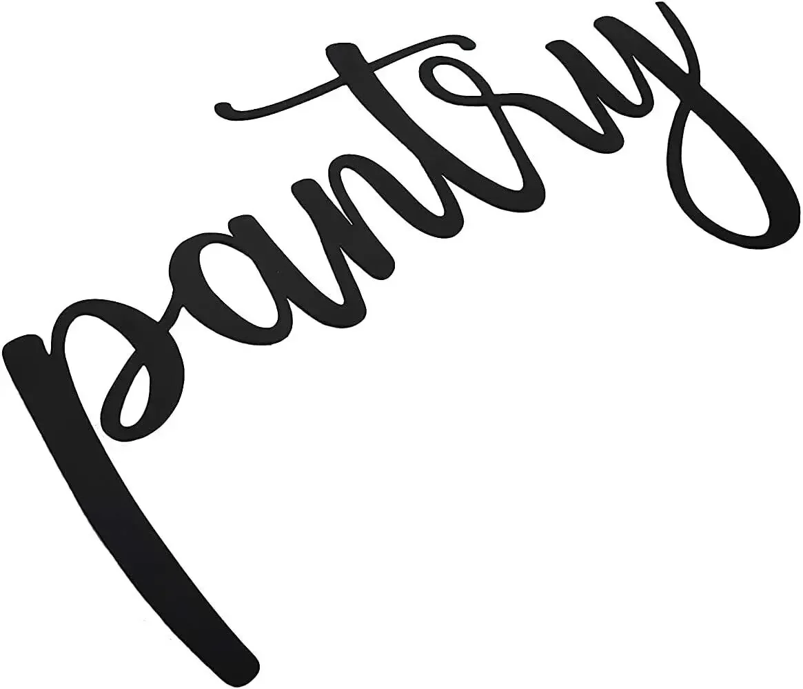 

2023 Black Metal Pantry Sign, Pantry Wall Decor (17 x 9 1/4 inches)