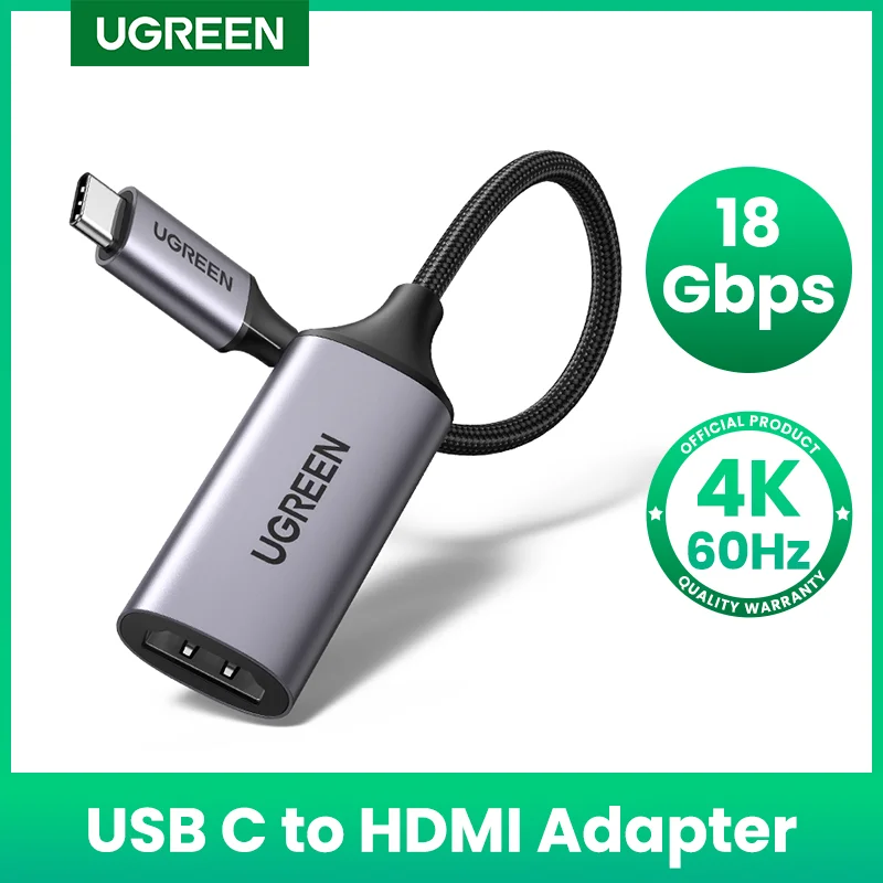 UGREEN Adaptador USB C a HDMI 4K/60Hz para TV Box, Cable HDMI para