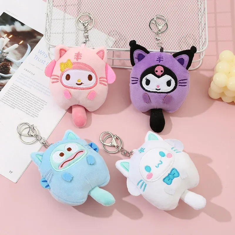

Anime Sanrio Kuromi Plush Pendant HelloKitty Mymelody Cinnamoroll Kawaii Key Chain Cartoon Cute Christmas Present Birthday Gift