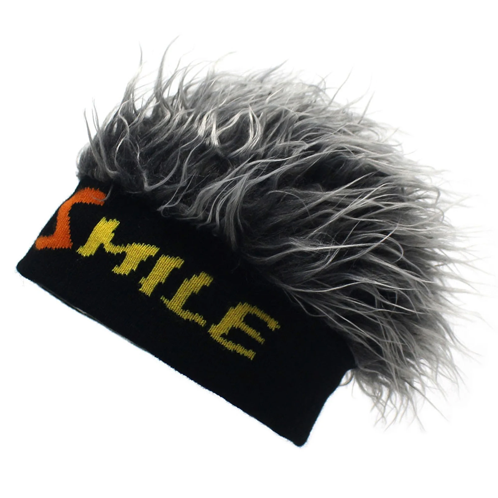 

Winter Novelty Wigs Hat Hip-Hop Alphabet Headband Lightweight Hat for Home School Performance Costume SP99