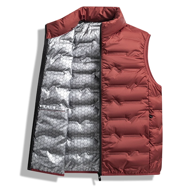 Winter Men Sleeveless Vest Jackets Warm Waterproof Ultralight Puffer Vest Casual Windproof Thicken Waistcoat Brand Male
