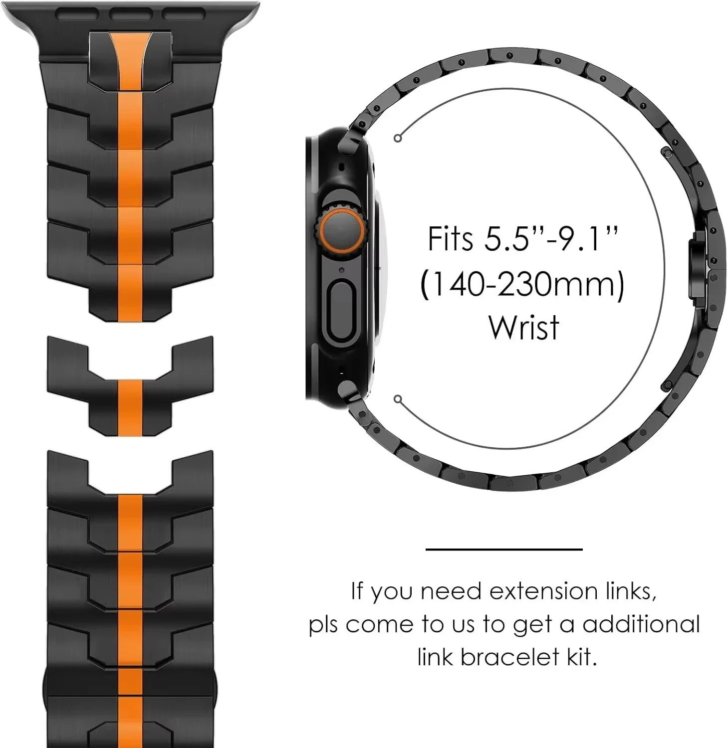 Stainless Steel Band+TPU Cover Case for Apple Watch 49mm 40mm 45mm 44mm 41 Strap+case for Series 9 8 7 6 5 4 SE Ultra Watchband 6 Stainless Steel Band+TPU Cover Case for Apple Watch 49mm 40mm 45mm 44mm 41 Strap+case for Series 9 8 7 6 5 4 SE Ultra Watchband – Bild 6