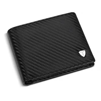 wallets for men Carbon Fibre Leather Fashion Business Purse RFID Blocking Bifold Coin Pocket Men's wallet 1