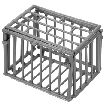 2 Pcs Beast Fence Model House Mini Prop Minioature Small Toys Miniature Dog Cage for Display Storage Puppet 1