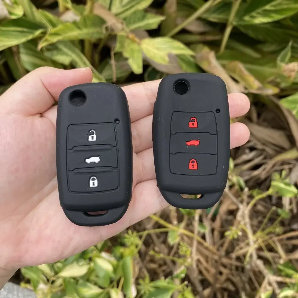 3 Buttons Flip Silicone Car Key Cover Case Skin Holder Protector bag for Changan CS75 EADO CS35 RAETON CS15 V3 V5 V7 Keychain key case,key case cover,car key shell