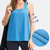 Customize LOGO Quick Dry Sport Vest Women Summer Breathable Mesh Yoga Tank Tops Loose Sleeveless Running Jogging Shirt Female 4