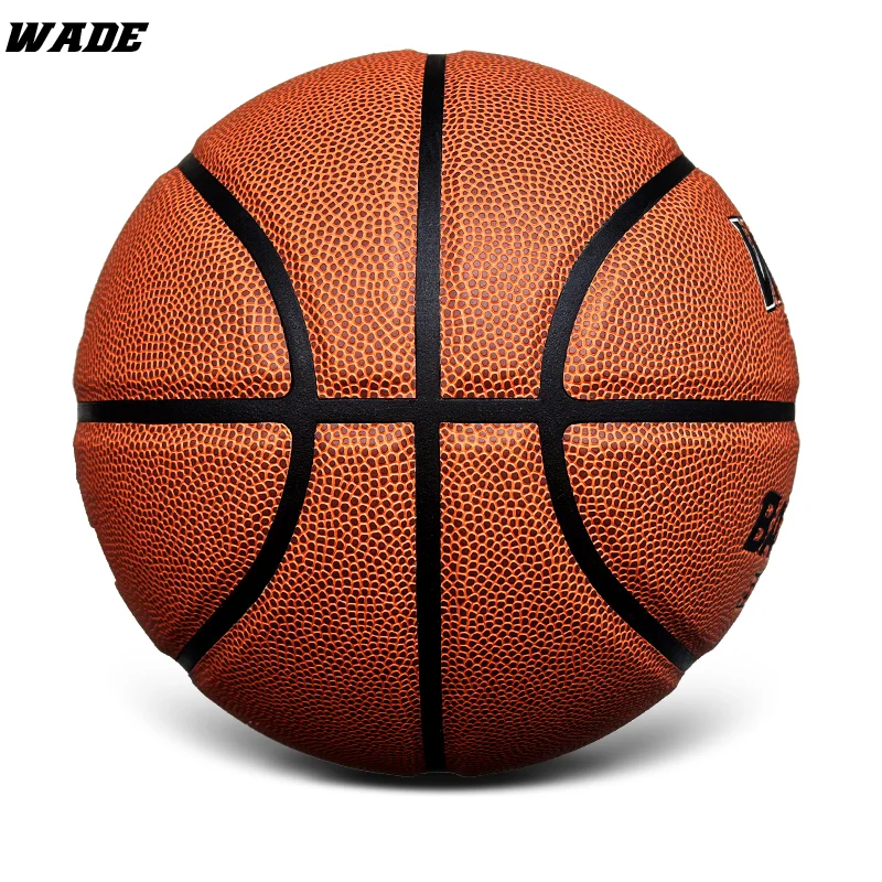 WADE Original Leather size 7# Indoor/Outdoor Basketball For Adult School kids ball Brown Classics Design Legal Bola