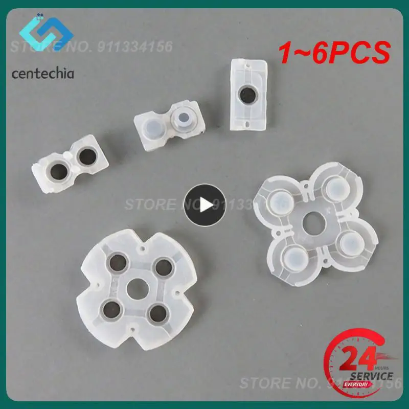 

1~6PCS Soft Rubber Replacement Silicone Conductive Adhesive Button Pad Keypads for 4 Controller Gamepad