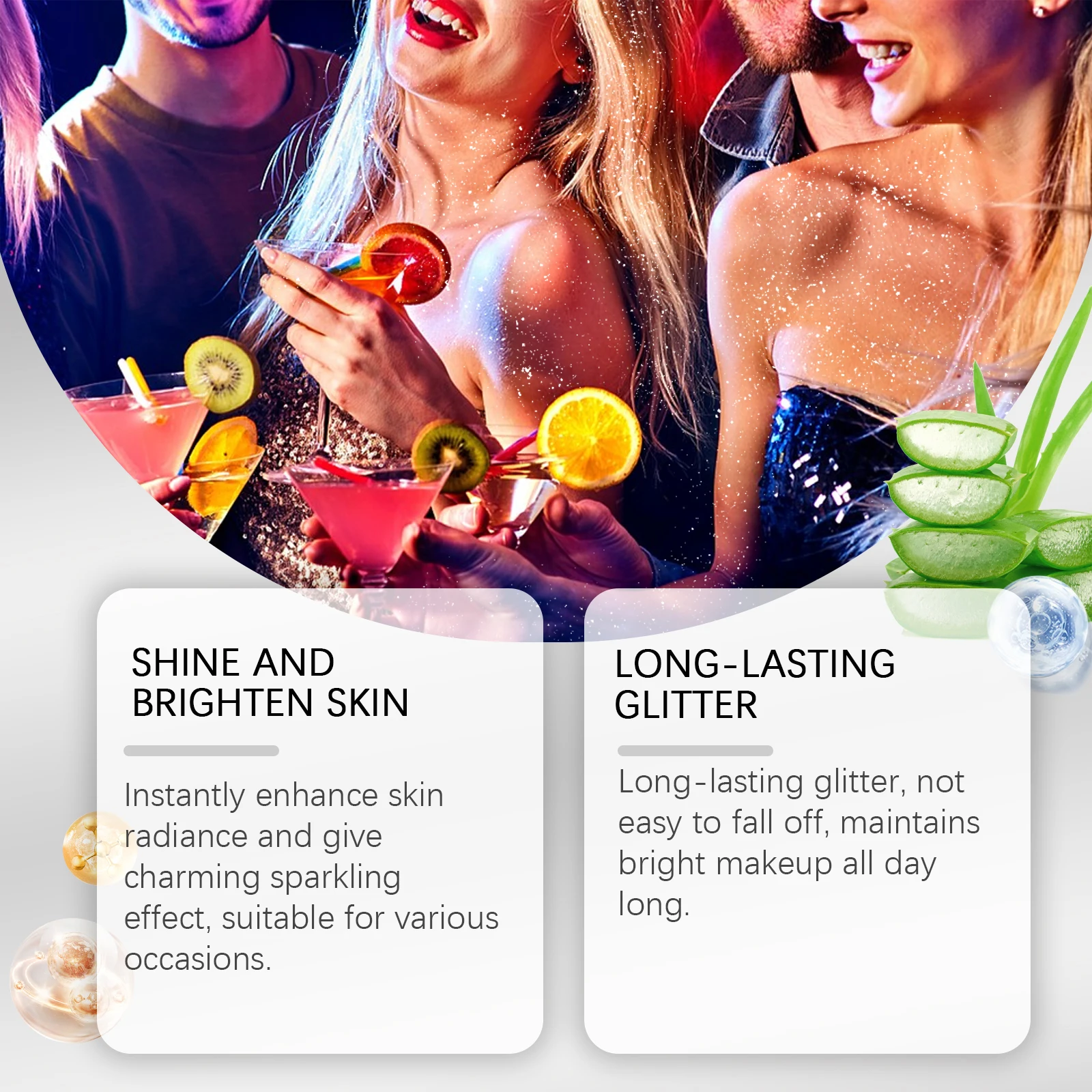 Shimmer Glitter Spray - Hair & Body Highlighter with Subtle Shine, Ideal for Parties, Festivals & Celebrations