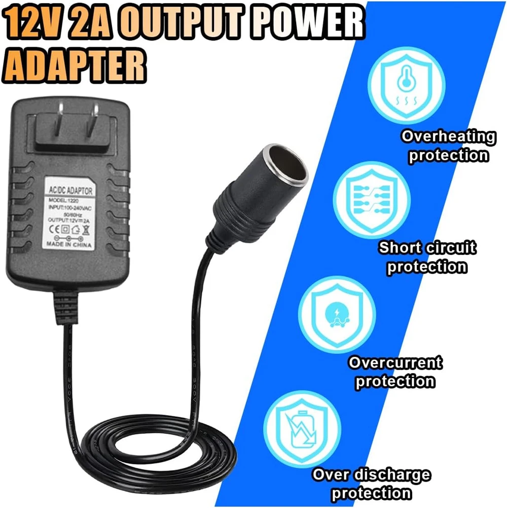 100pc 12V 2A AC-DC 변환기 자동차 담배 라이터 소켓 전원 어댑터, 24W 자동차 전원 AC/DC 변환기, 전원 공급 장치 인버터