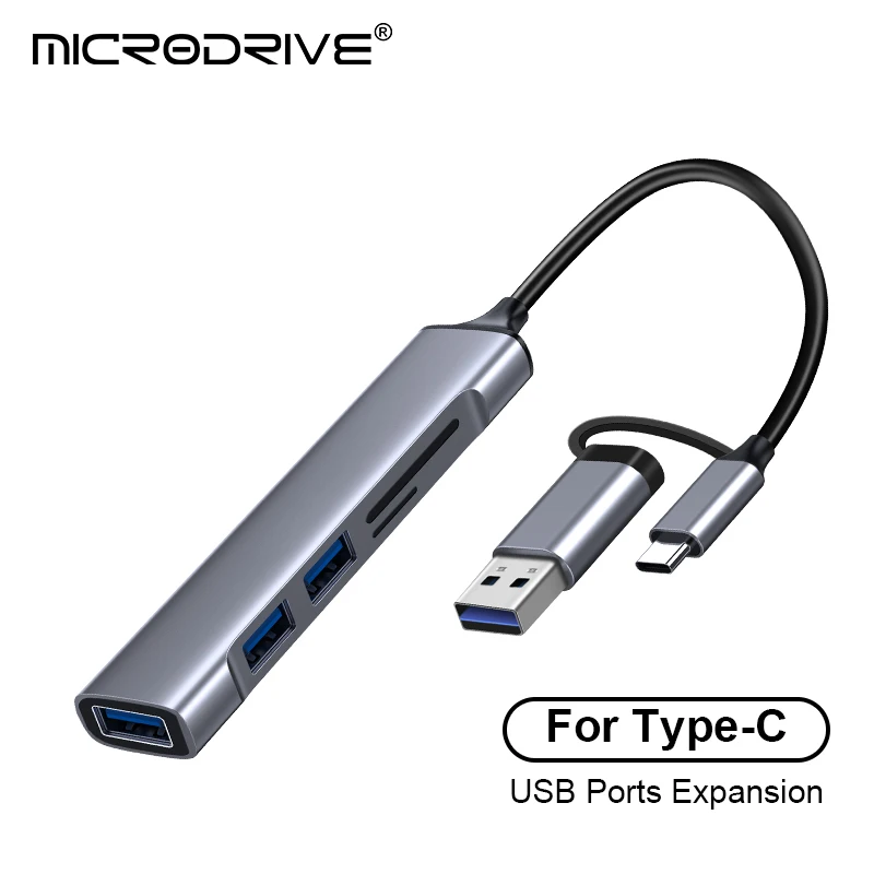 5 In 1 멀티 포트 허브 어댑터 USB3.0 5Gbps 확장 도크 허브 PD 100W 유형 C 확장 허브 PC 컴퓨터 노트북 용 플러그 앤 플레이