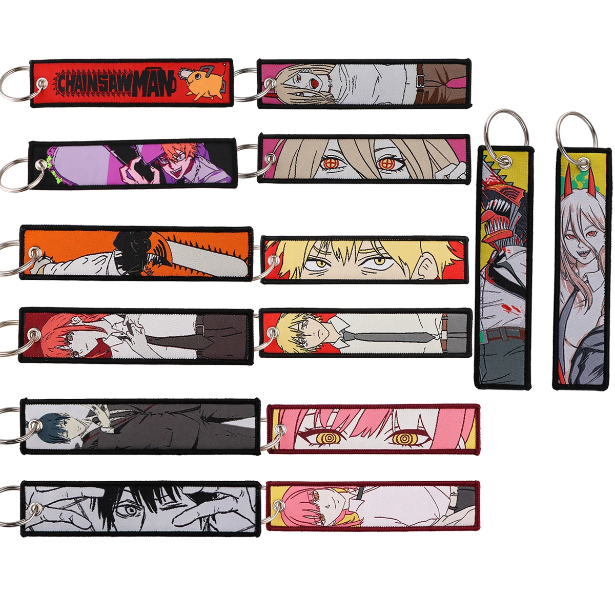 Cool Cosplay Anime Key Tag Embroidered Keychain For Motorcycles Cars Bag Backpack Chaveiro Key Ring Fashion Key Fobs Gifts