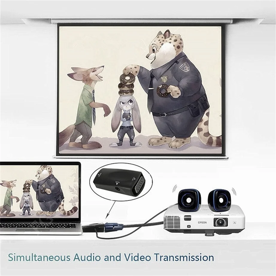HDMI-ȣȯ VGA  ̺ 1080P Female to Female   , PC Ʈ HDTV ǻ  HDMI2VGA