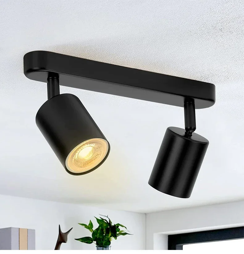 Description Picture 2 of itemNordic Three Head Spotlights LED Ceiling Lights with Adjustable Angle TV Background Wall Ceiling Spotlights