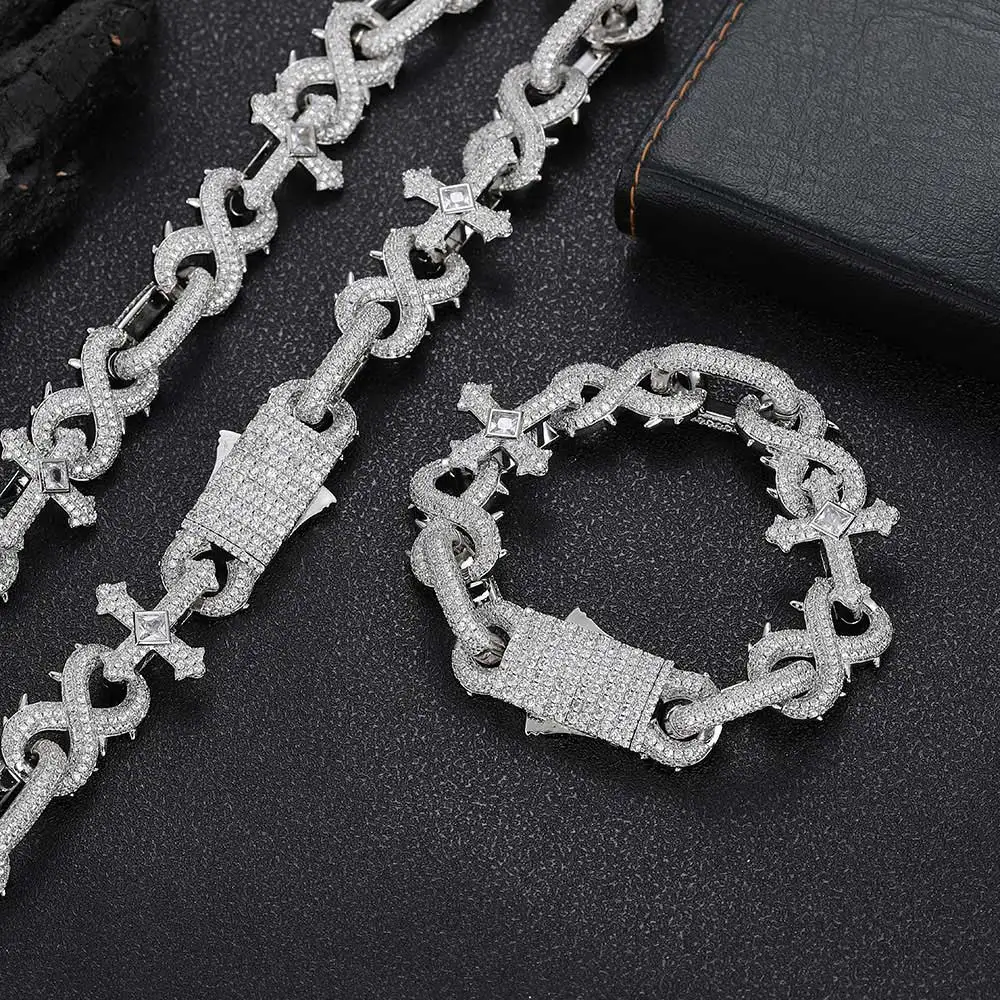 Hip Hop Jewelry High Quality Removable Cross Infinity Diamond