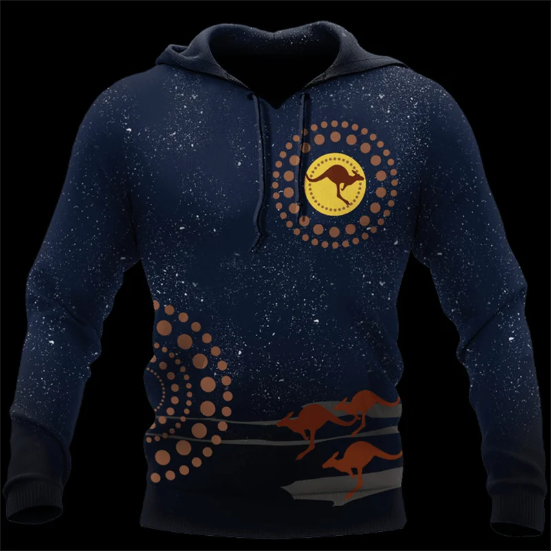 thumbnail image 1 of Novedades en sudaderas y sudaderas Sudadera con capucha aborigen de Australia Sudadera con capucha con estampado 3D para hombres Abrigo tipo jersey Ropa de moda urbana para niños, 1 of 5