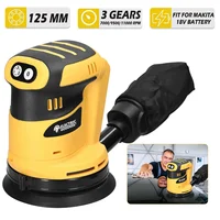 Cordless Sanding Machine Lithium Battery Sandpaper Machine Round Sanding Woodworking Polishing Machine Tool for Makita Batteriy 1