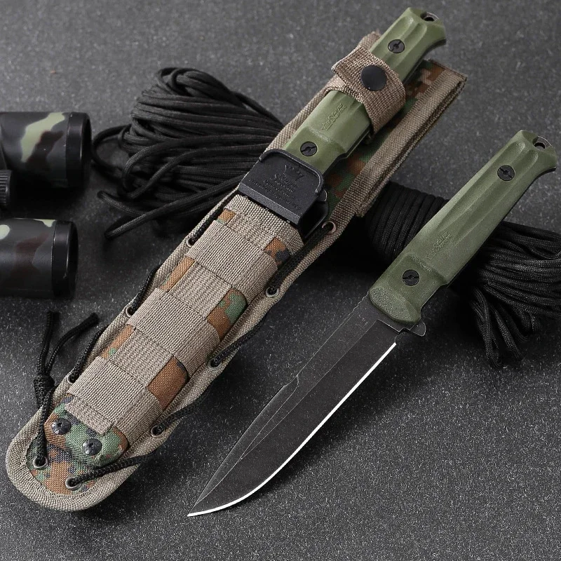 

Outdoor High Hardness Tactical Straight Knife Camping Hounting Mountaineering Knife Integrated Steel Field Survival Str Tools