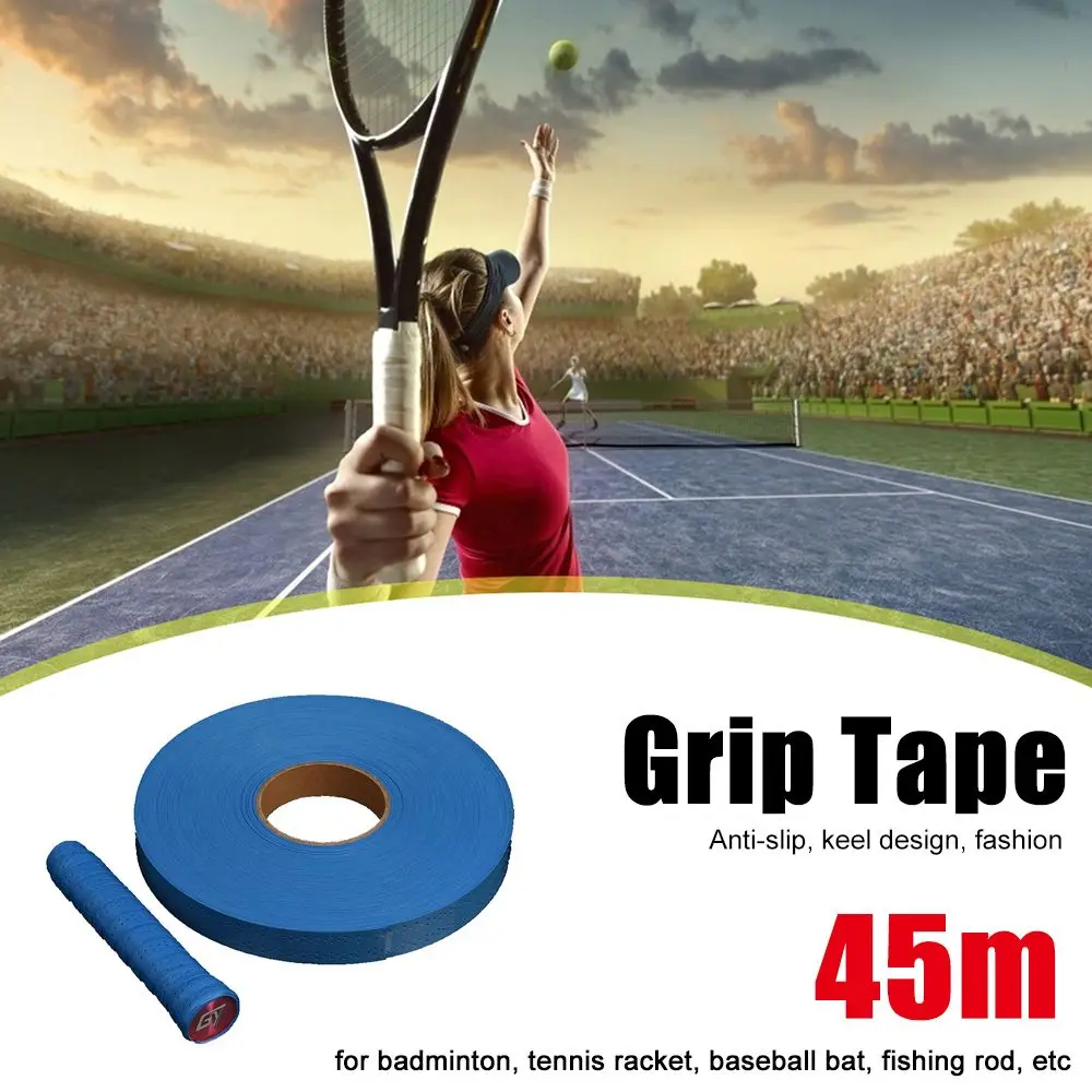 

45m Large Baseball Bats For Fishing Rod Tennis Squash Racket Anti-slip Band Sweat Absorbed Grip Tape Badminton Sweatband