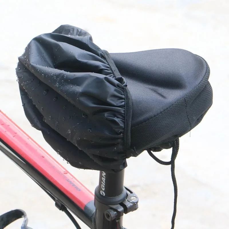 2 Stück Outdoor Fahrrads attel Regenschutz Fahrrad Sitzkissen PVC wasserdichter Sitz bezug heiß gepresster Fahrrad Regenschutz – Detail 2
