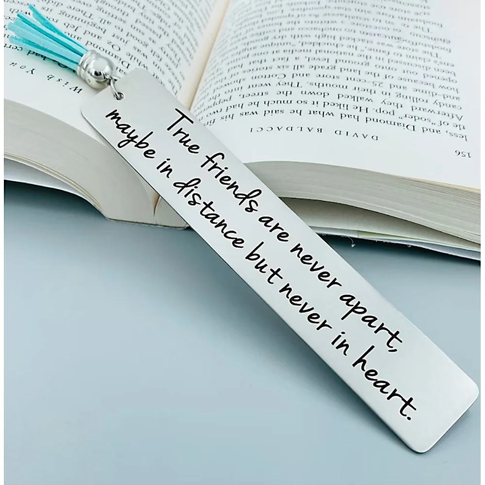 Customized Bookmarks for Women Men Engraved Letters Gold Stainless Steel Custom Logo Book Mark with Colorful Tassel Jewelry Gift cartoon index label stickers sticky notes file flags writable bookmarks stickers for student teacher school 160 sheets