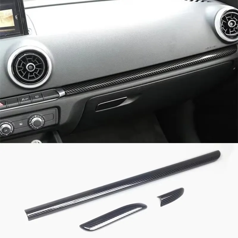 Red Carbon Fiber Style Dashboard Trim For Audi A3 8V (2014-2018) – Left Hand Drive, Center Console