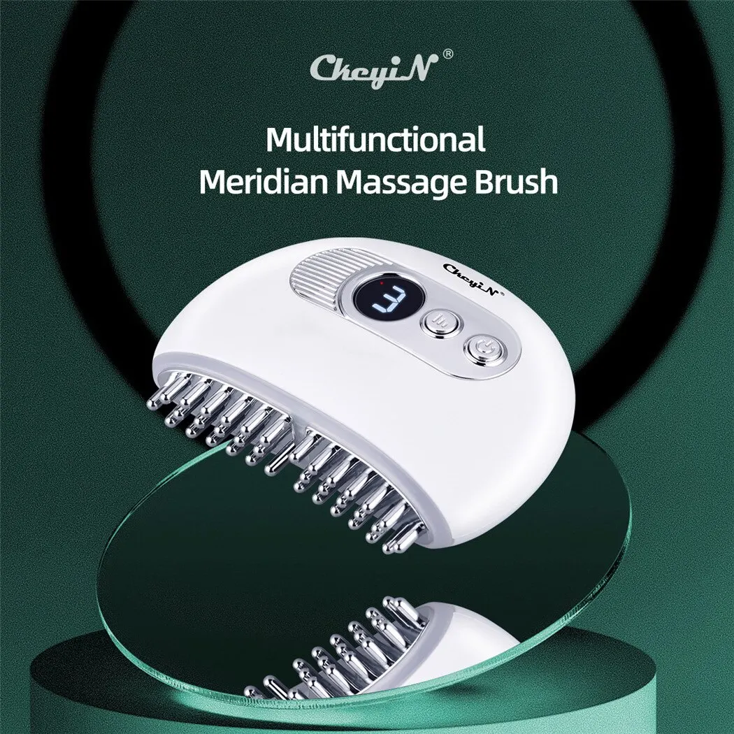 CkeyiN TENS 전기 근육 마사지기, 진동 EMS 근육 자극기, 자오선 등 목 바디 안마기, 뜨거운 압축 