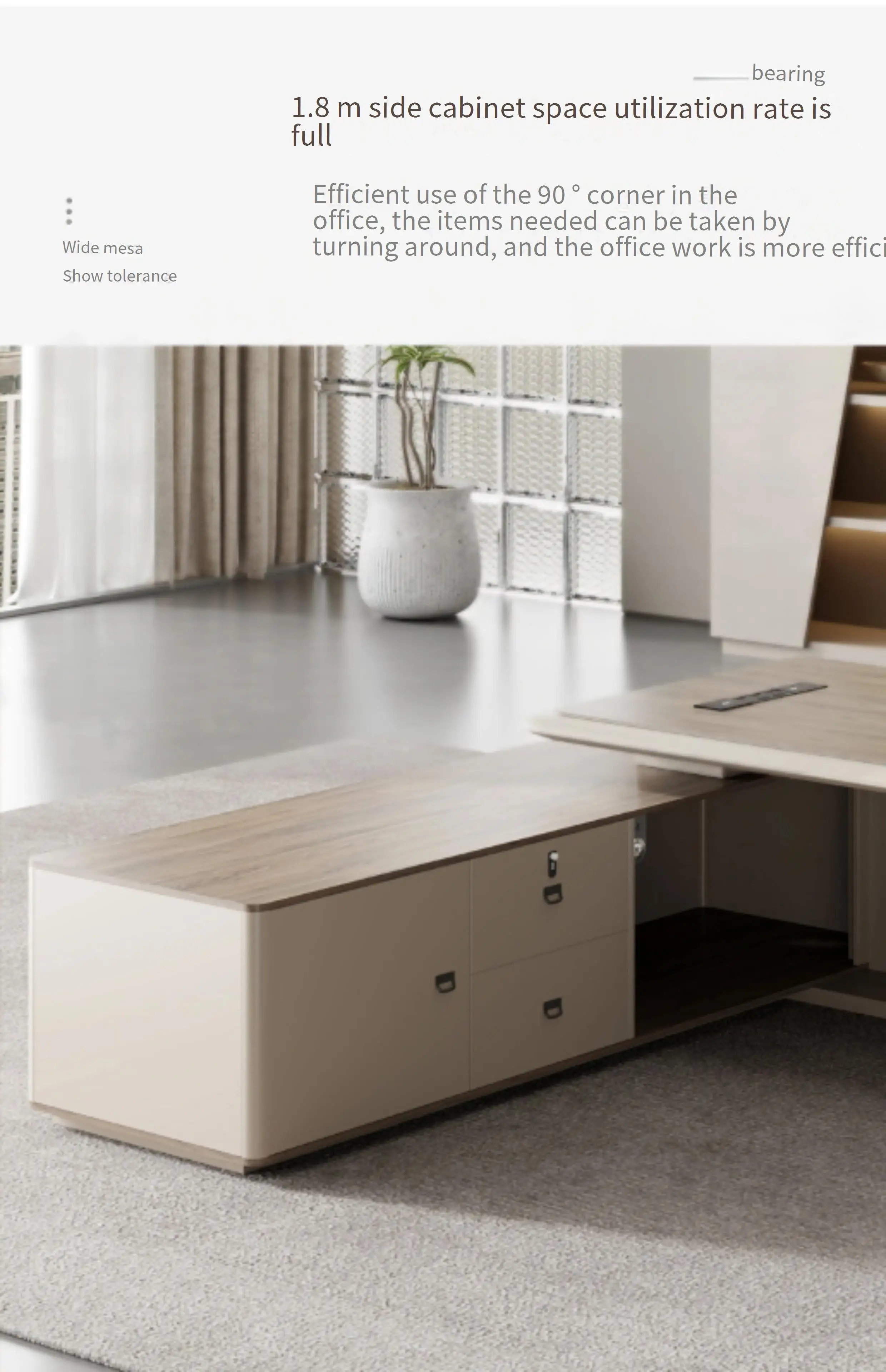 High Quality European Office Desk L Shaped Organizer Designer Customized Computer Desks Secretary Vanity Escritorio Furniture