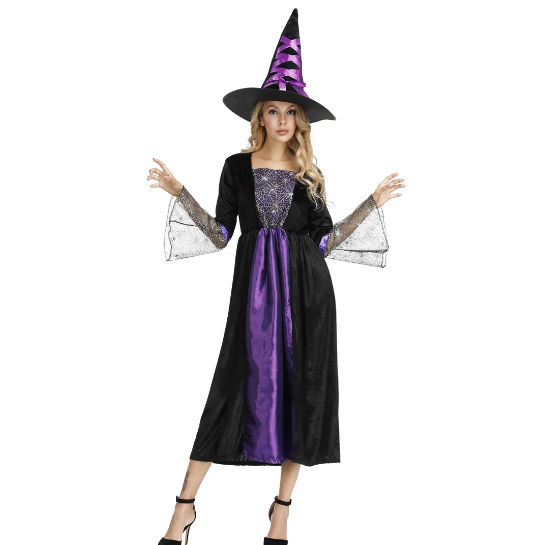 

Witch Dress Halloween Costumes for Women Sorceress Cosplay Adult Werewolves Kill Witch Medieval Clothing Party Scary Cosplay